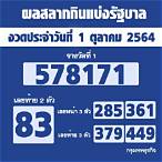 ถ่ายทอดหวยรัฐบาล 1 10 64